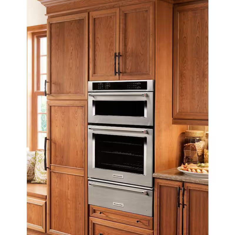 27 in. Electric Convection Wall Oven with Built-In Microwave in Stainless Steel R687444