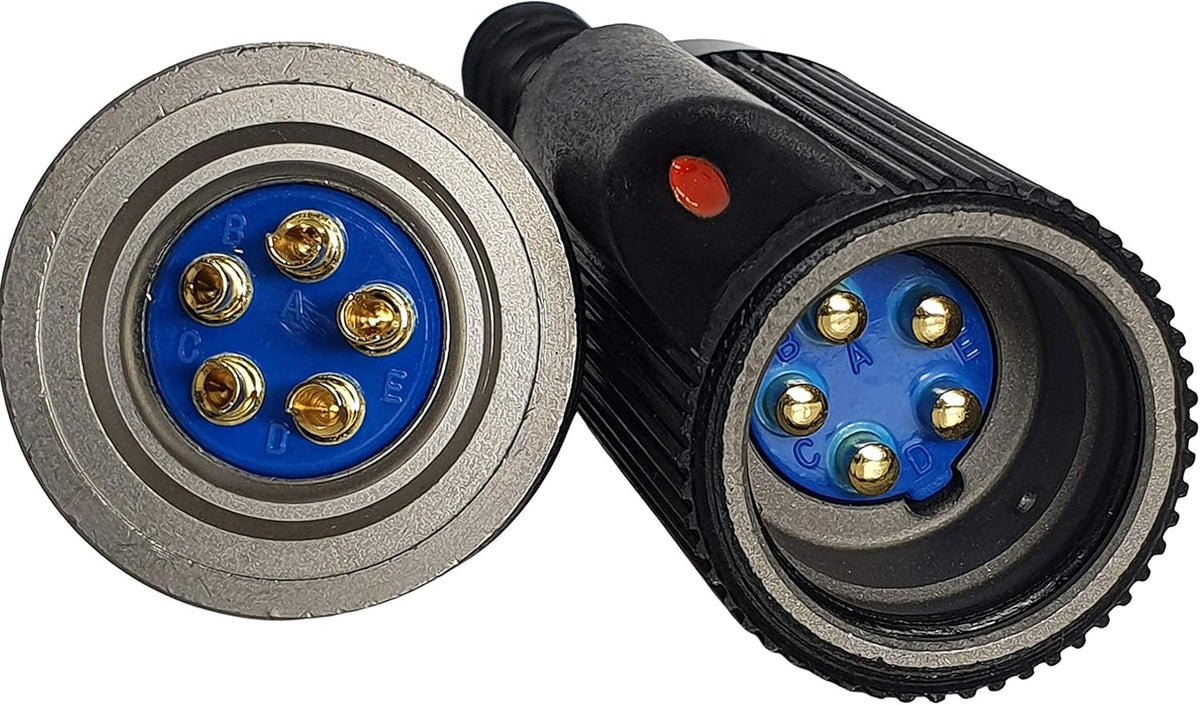 Military Audio Connector 5 Pin Male & Female Set of 2 M3695