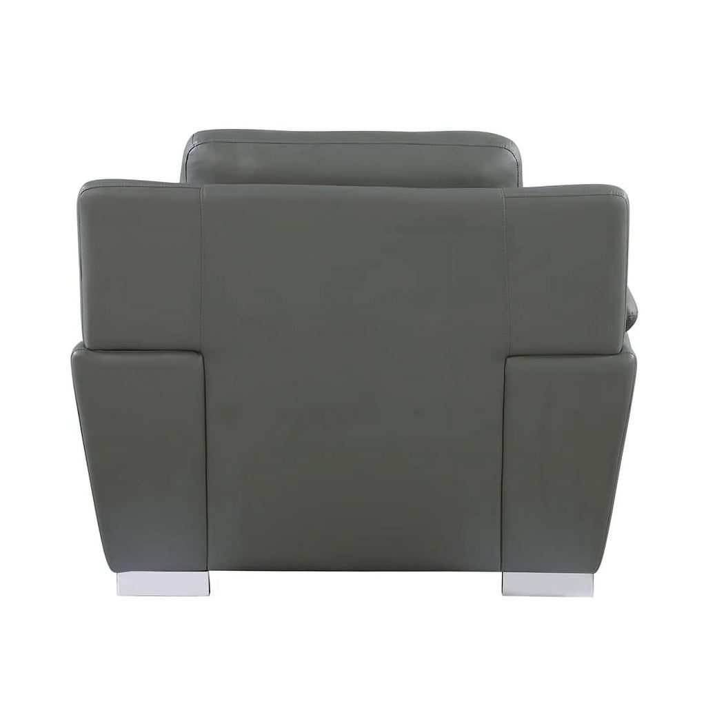Gray Leather Upholstered Chair K232