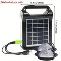 Portable 6V Rechargeable Solar Panel Power Storage Generator System with Lamp H415064