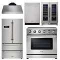 36 Electric Range, Range Hood, Refrigerator, Dishwasher, Wine Cooler L57291