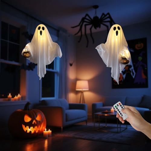 2 Pack Halloween Light Up Ghost Decorations T415111