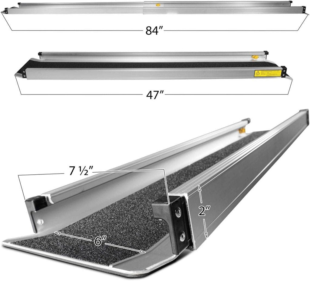 Aluminum Portable Wheelchair Loading Ramp with Carry Bag A239