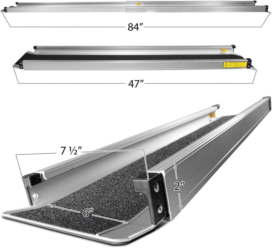 Aluminum Portable Wheelchair Loading Ramp with Carry Bag A239
