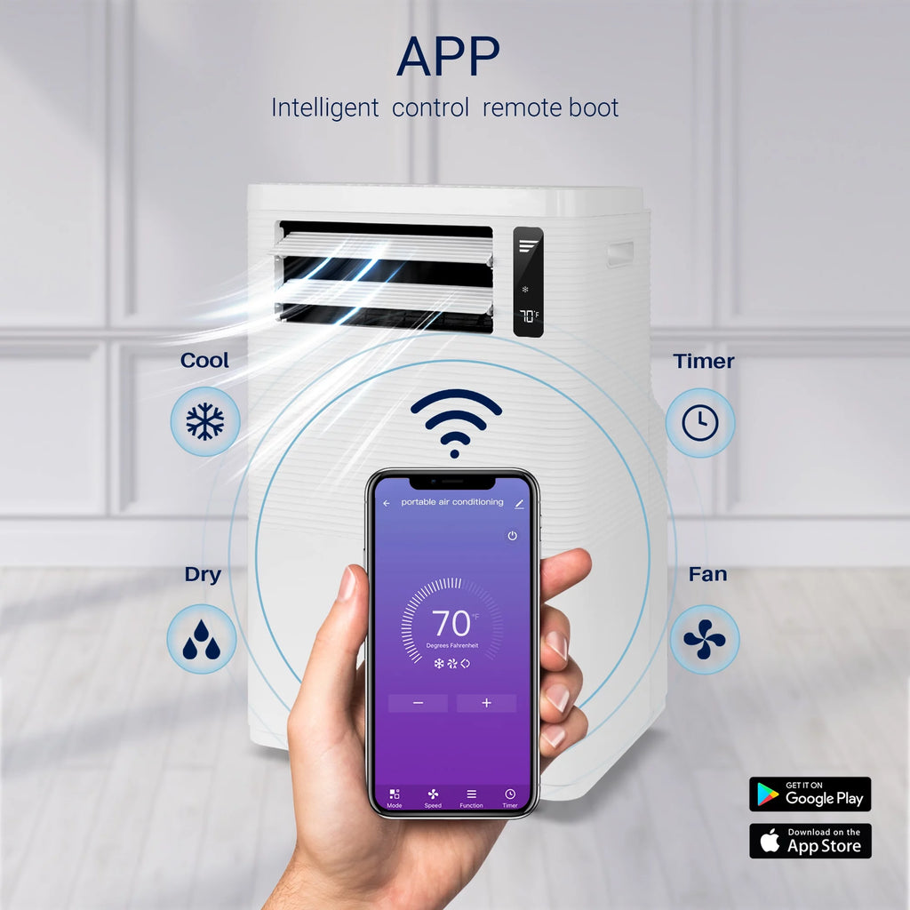 14000 BTU Wifi Enabled Portable Air Conditioner & Heater A76155