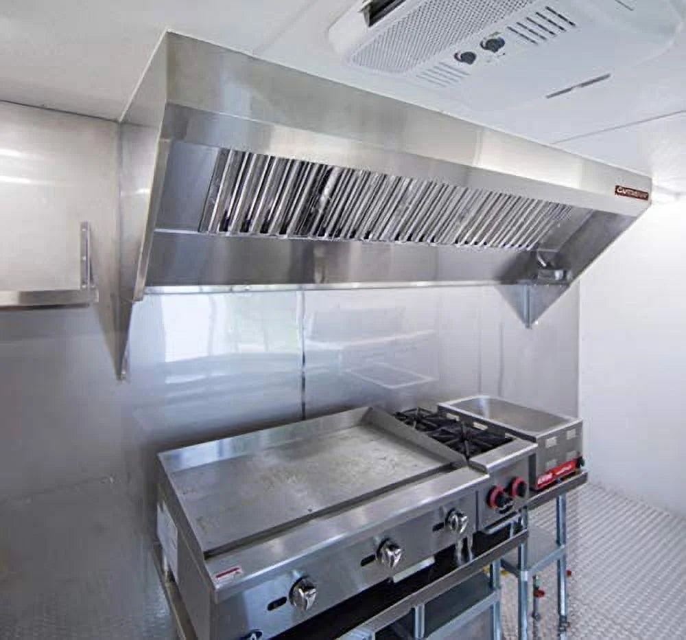 Food Truck Low Profile Exhaust Hood System with Fan and Duct N5016