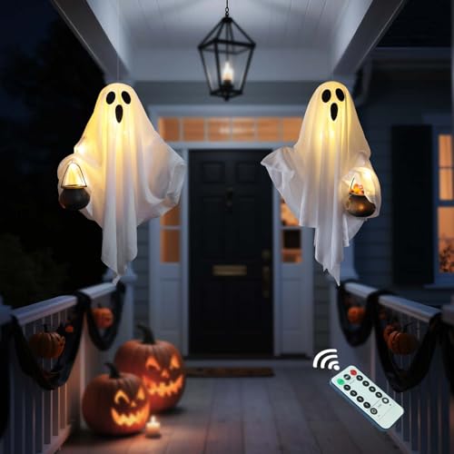 2 Pack Halloween Light Up Ghost Decorations T415111