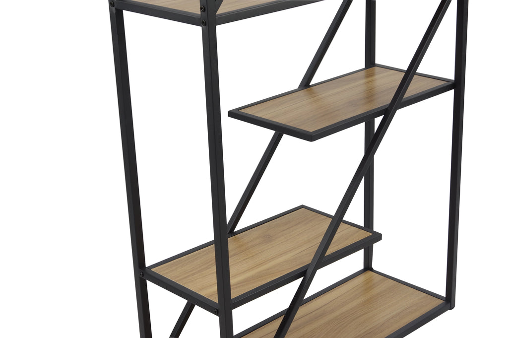 6-Tier Metal Wood Bookcase W784