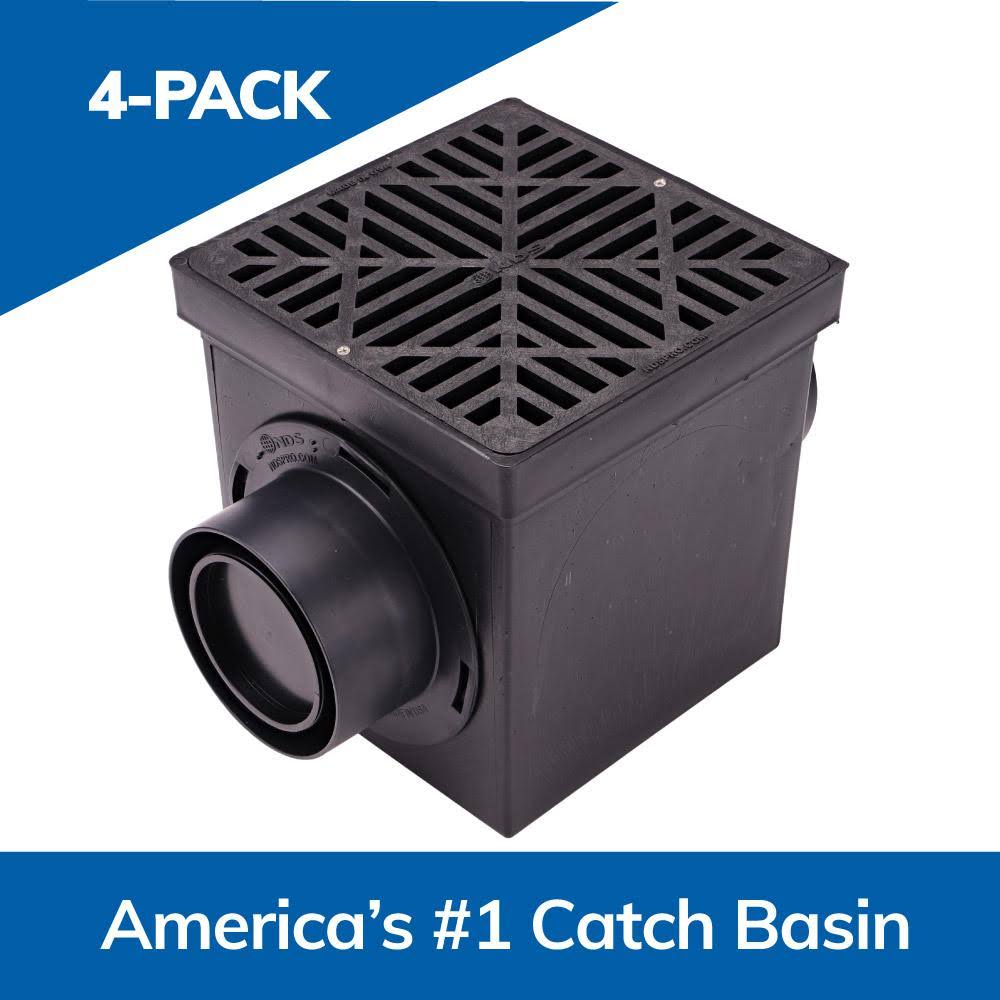 9 in. Square Catch Basin Drain Kit 4-Pack U662