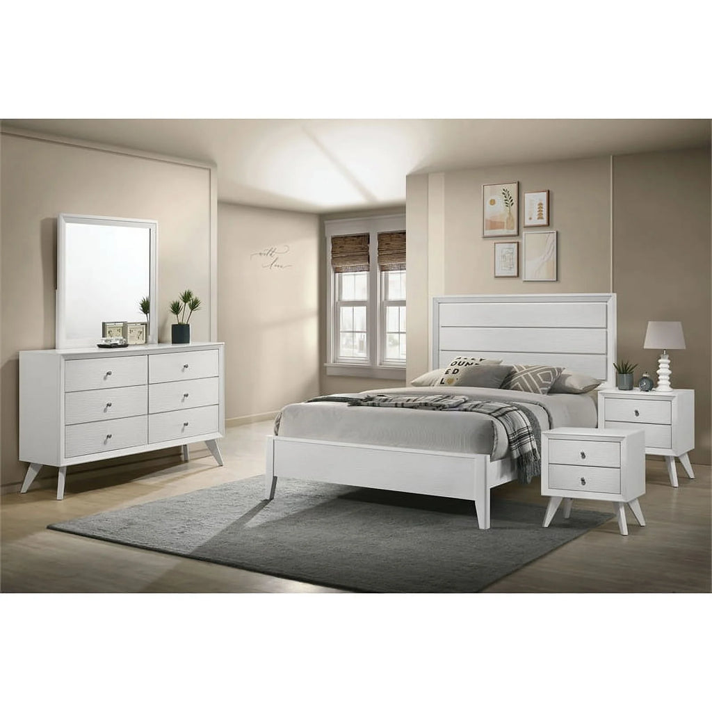 5pc Wood White Bedroom Set King F71170