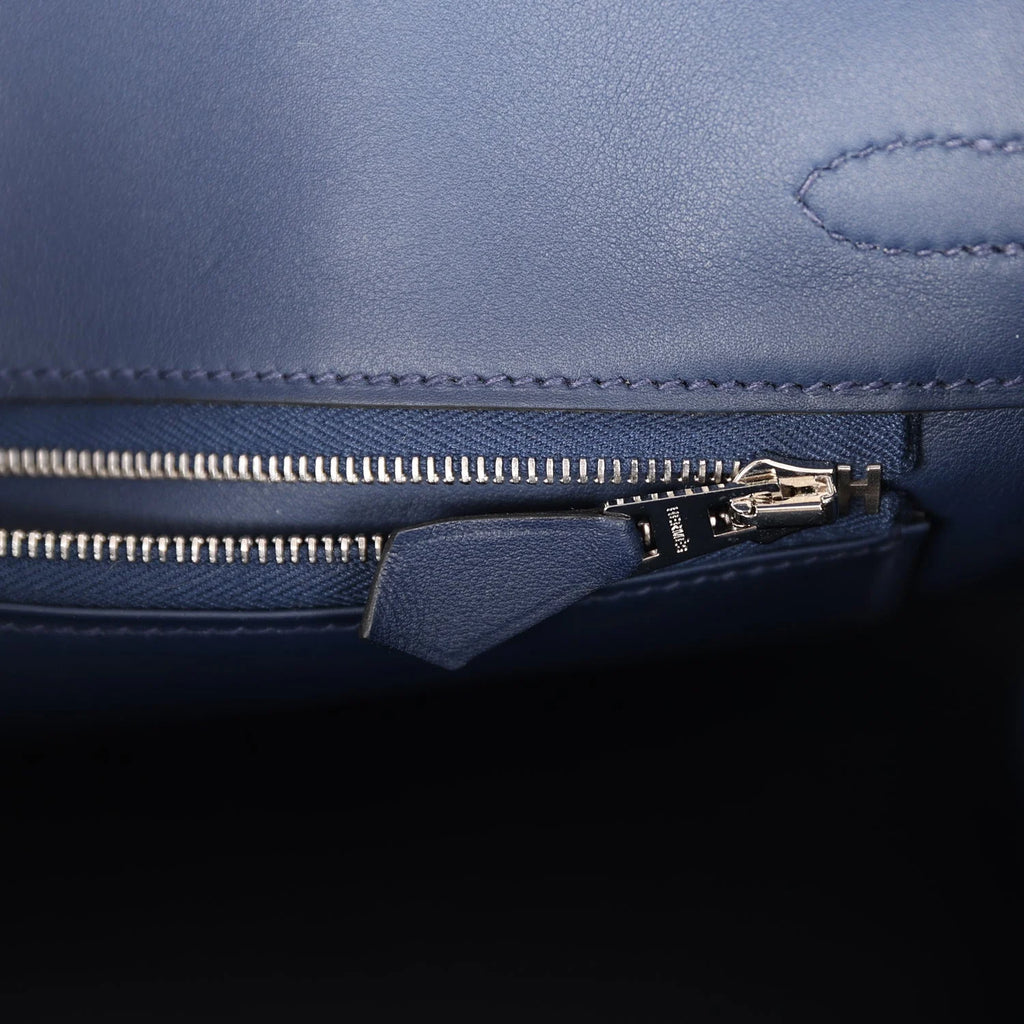 Birkin 25 Bleu Navy Swift Palladium Hardware N46145