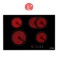 30 Built-in Electric Cooktop, 4 Burners Ceramic Glass E69797