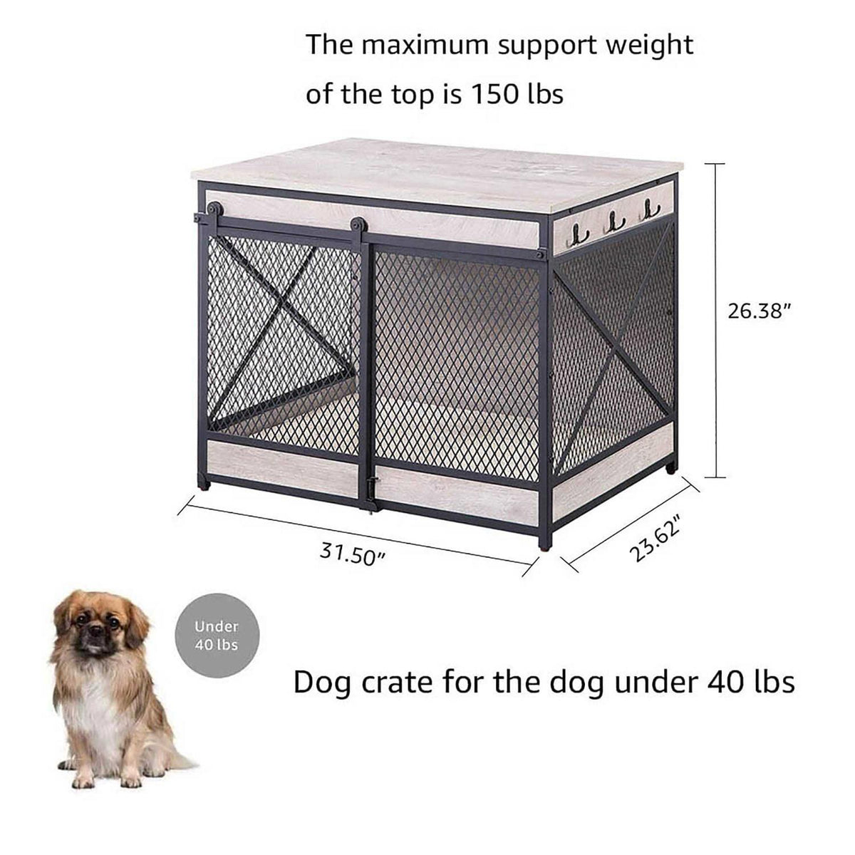 Sliding Door Dog Crate I4587
