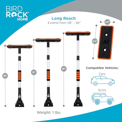 55" Extendable Snow Brush with Detachable Scraper E35905