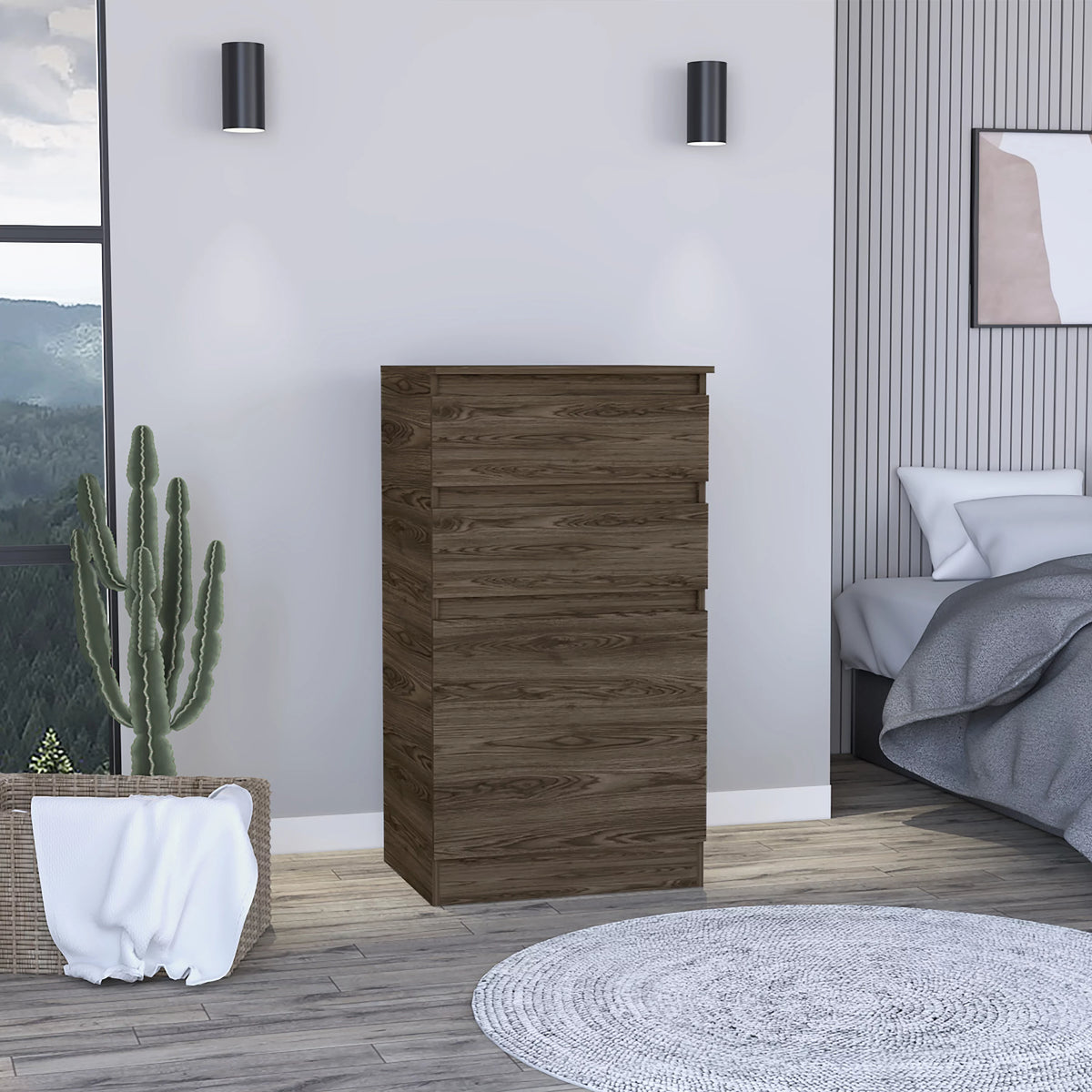 2-Drawer Dark Walnut Dresser X445719