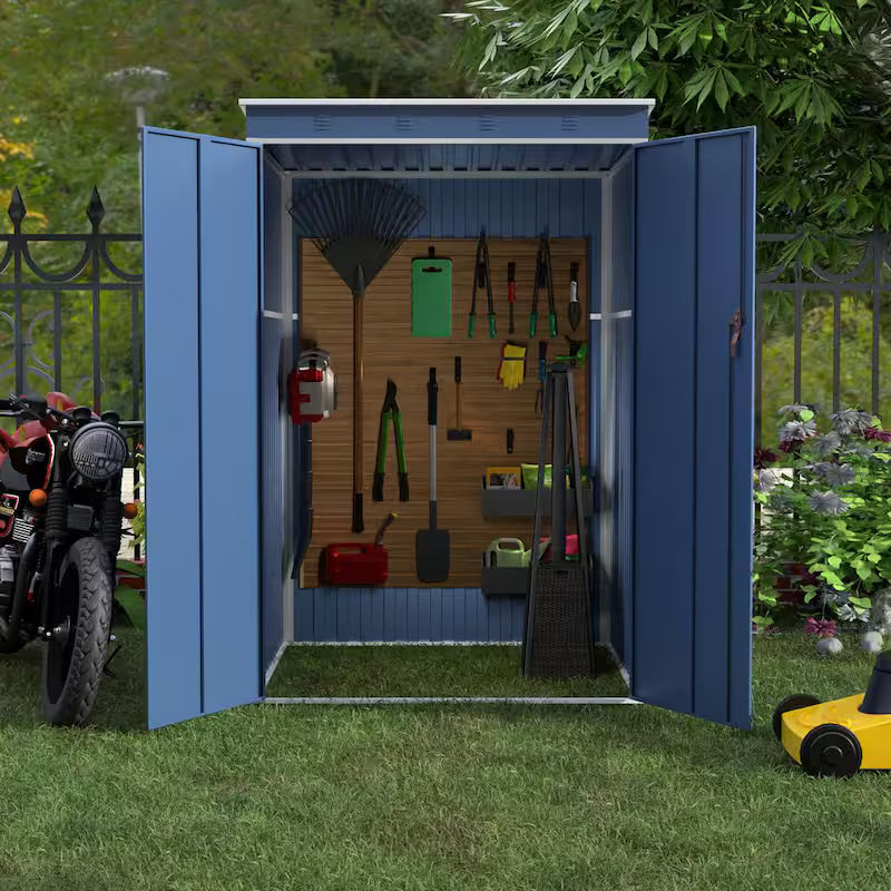 Blue Metal Outdoor Storage Shed P895002