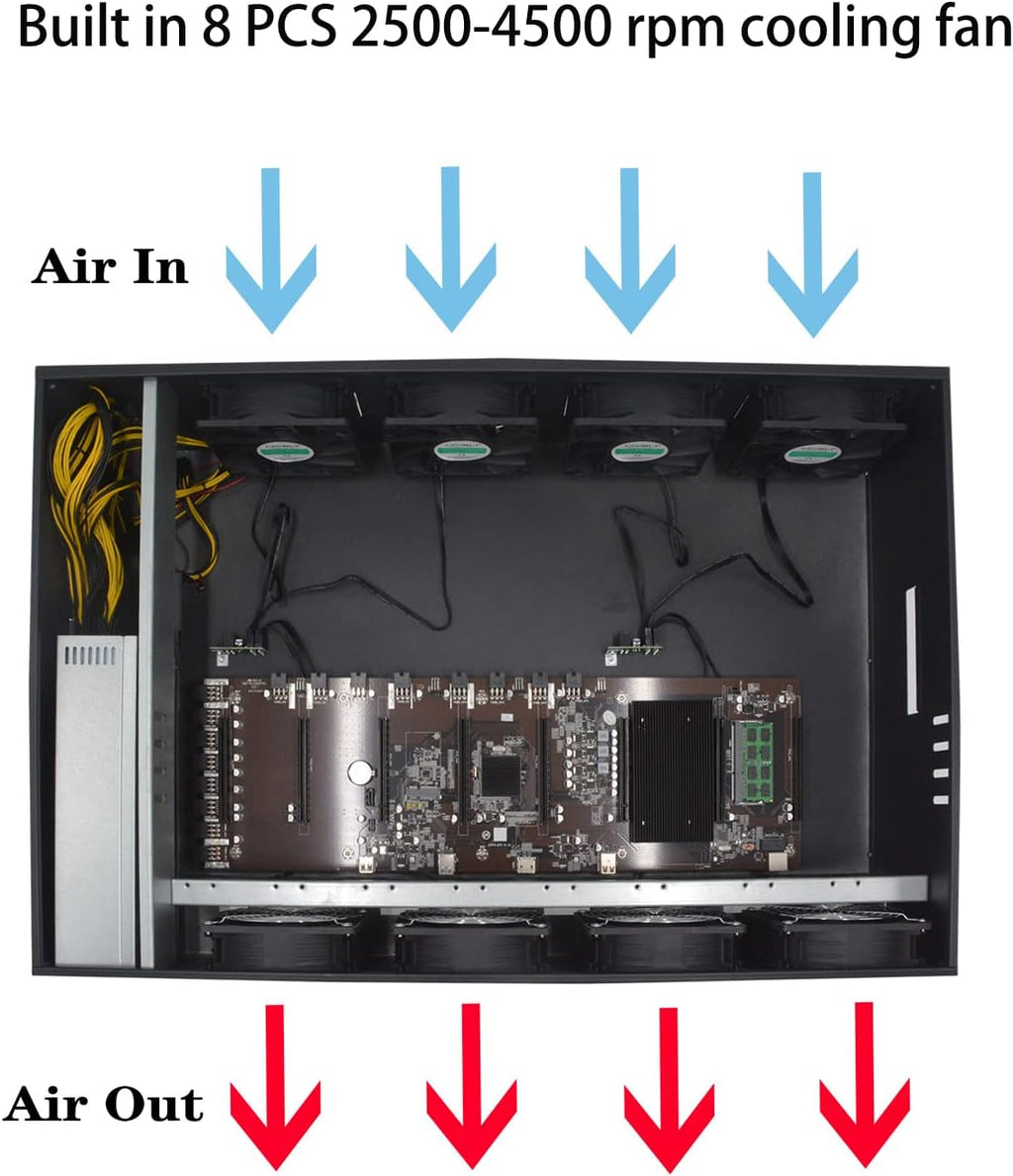 8 GPU Mining Rig Frame with Motherboard B812129