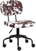 Plush Fabric Cow Print Swivel Office Chair A161430