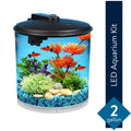 2-Gallon Plastic 360 Aquarium with Power Filter & LED Lighting H194710