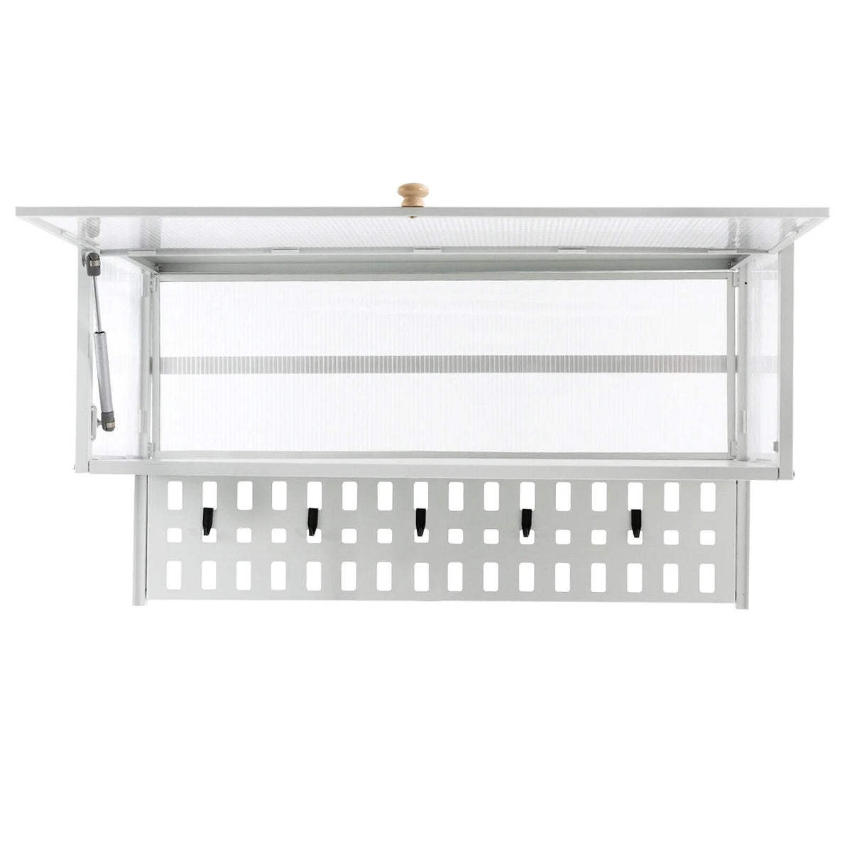 White Wall Mounted Storage Cabinet with Glass Door T105208