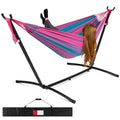 Cotton Double Hammock with Stand Set and Carrying Bag J51432
