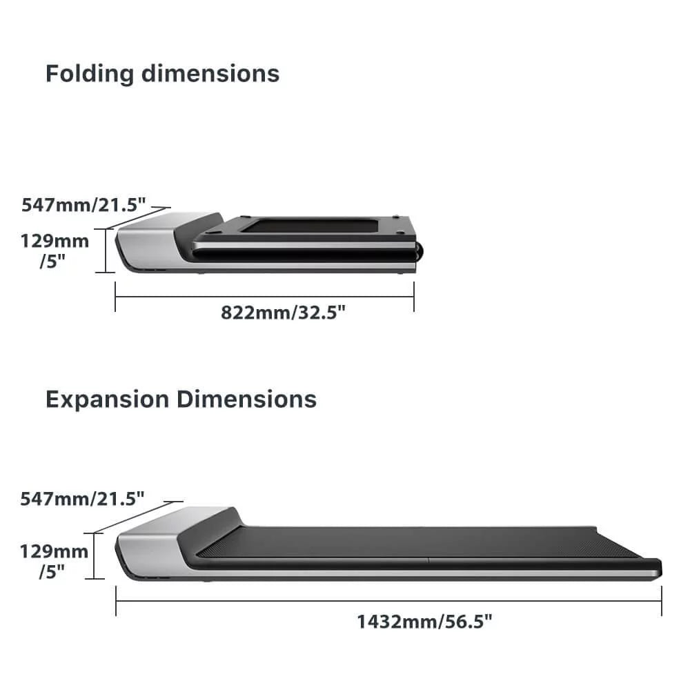 Folding Treadmill Grey 0.5-3.72MPH W655583