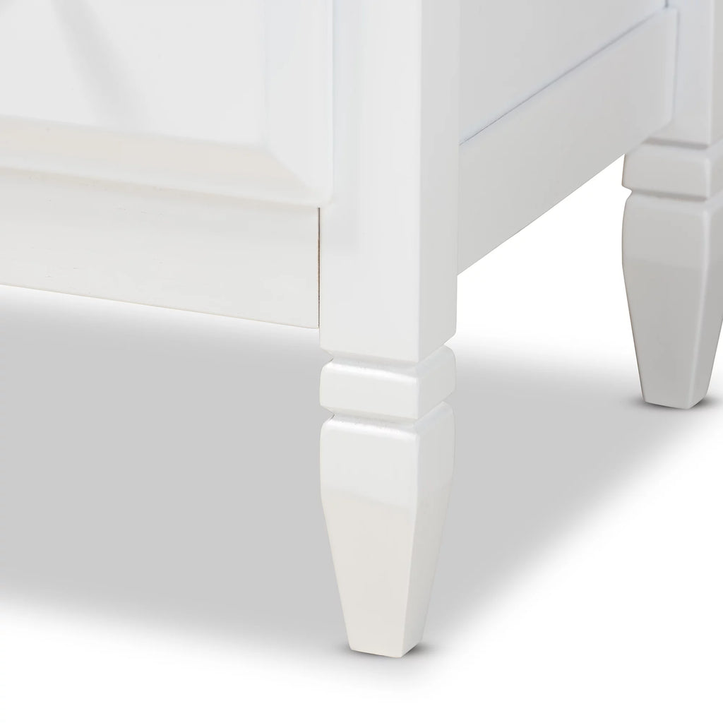 White 3-Drawer Wood Bedroom Chest G7573