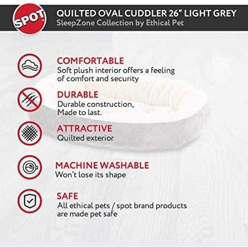 Quilted Oval Cuddler Pet Bed D545