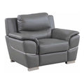 Gray Leather Upholstered Chair K232
