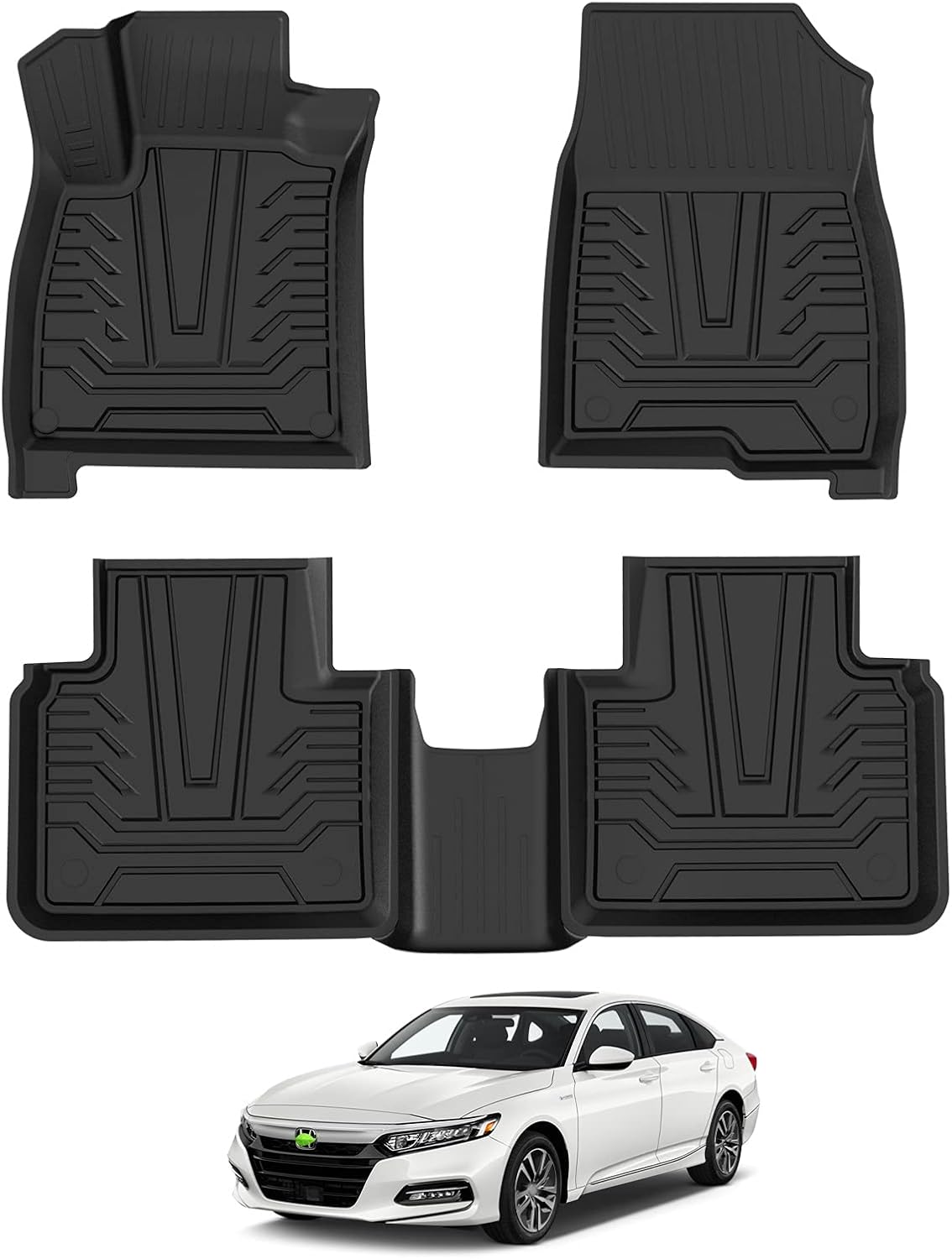 All-Weather Car Floor Mats Full Set TPE D51466