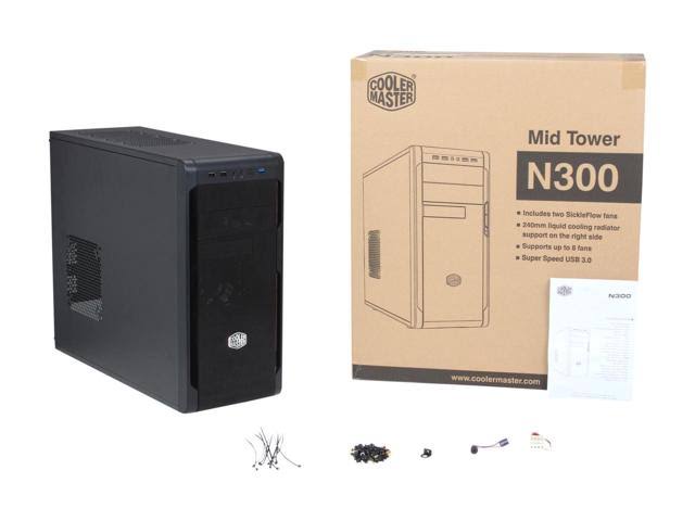 Mid Tower Computer Case with Meshed Front Panel W738235