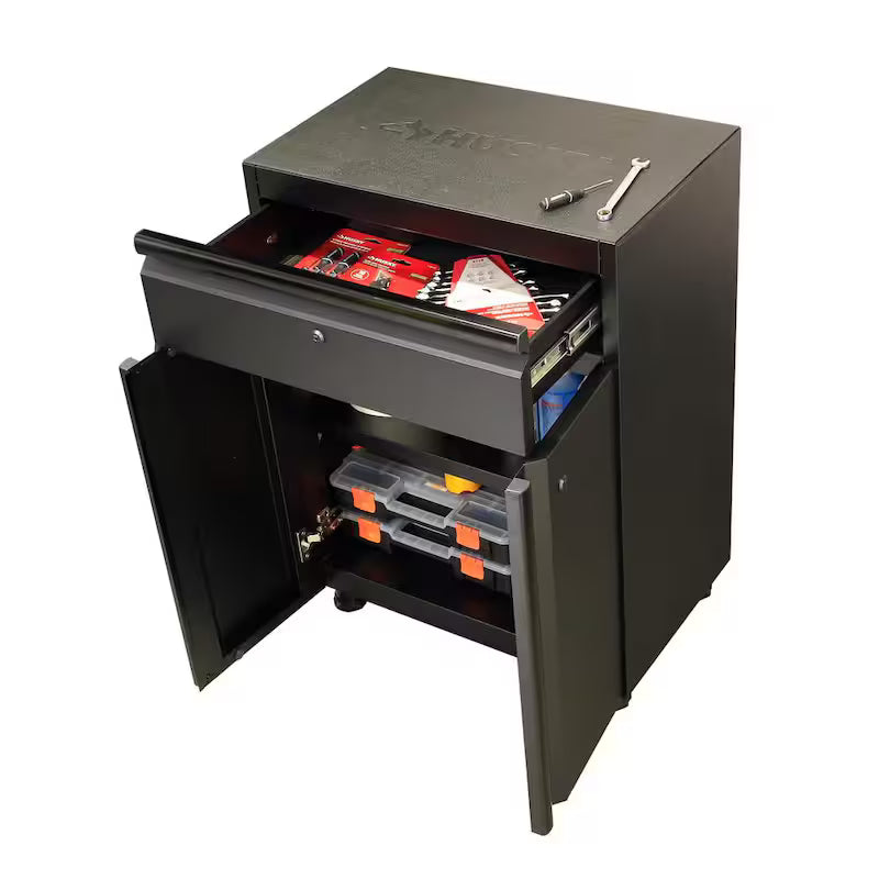 18-Piece Welded Steel Garage Storage System in Black G52552