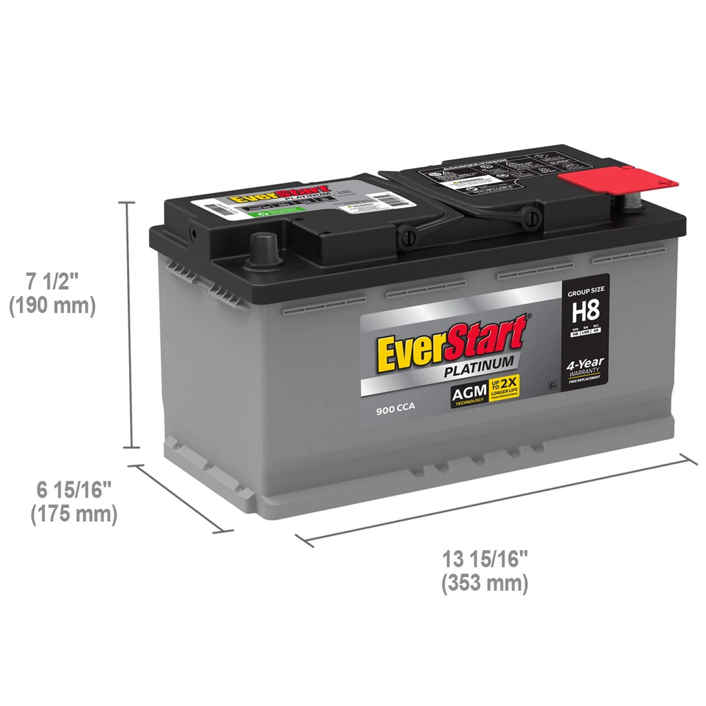 AGM Battery Group Size H8 12 Volt 900 CCA I43870