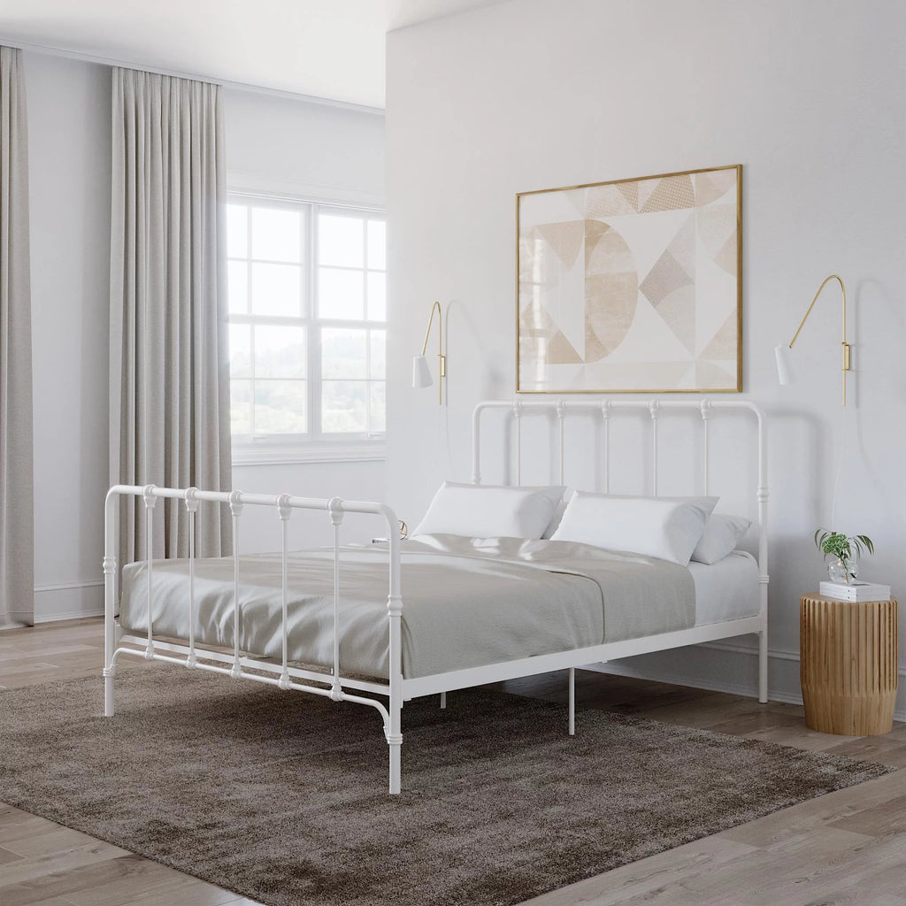 King Gray Metal Bed R709