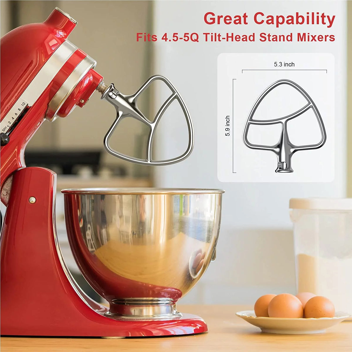 Stainless Steel Beater Blade for 4.5-5 Quart Bowl W794253