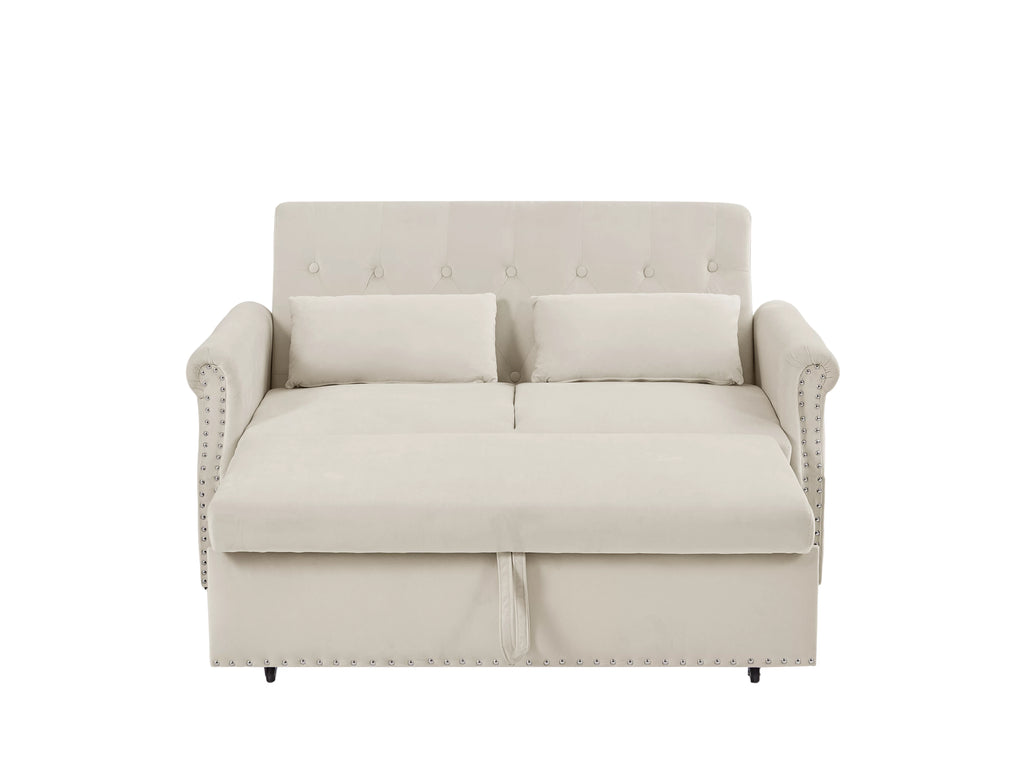 Velvet Convertible Sleeper Sofa Bed P311504