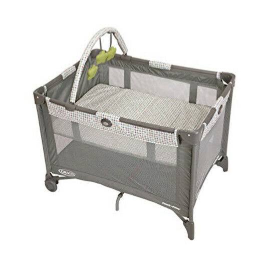 Gray Portable Folding Playpen L357