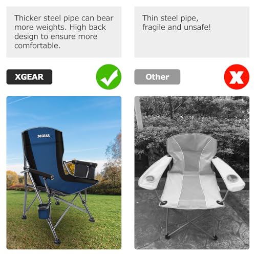 Folding Camping Chair with Cup Holder and Carry Bag J7850