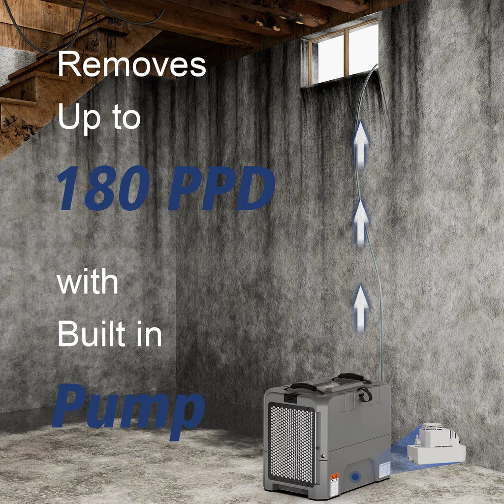 180 PPD Commercial Dehumidifiers with Pump L4354