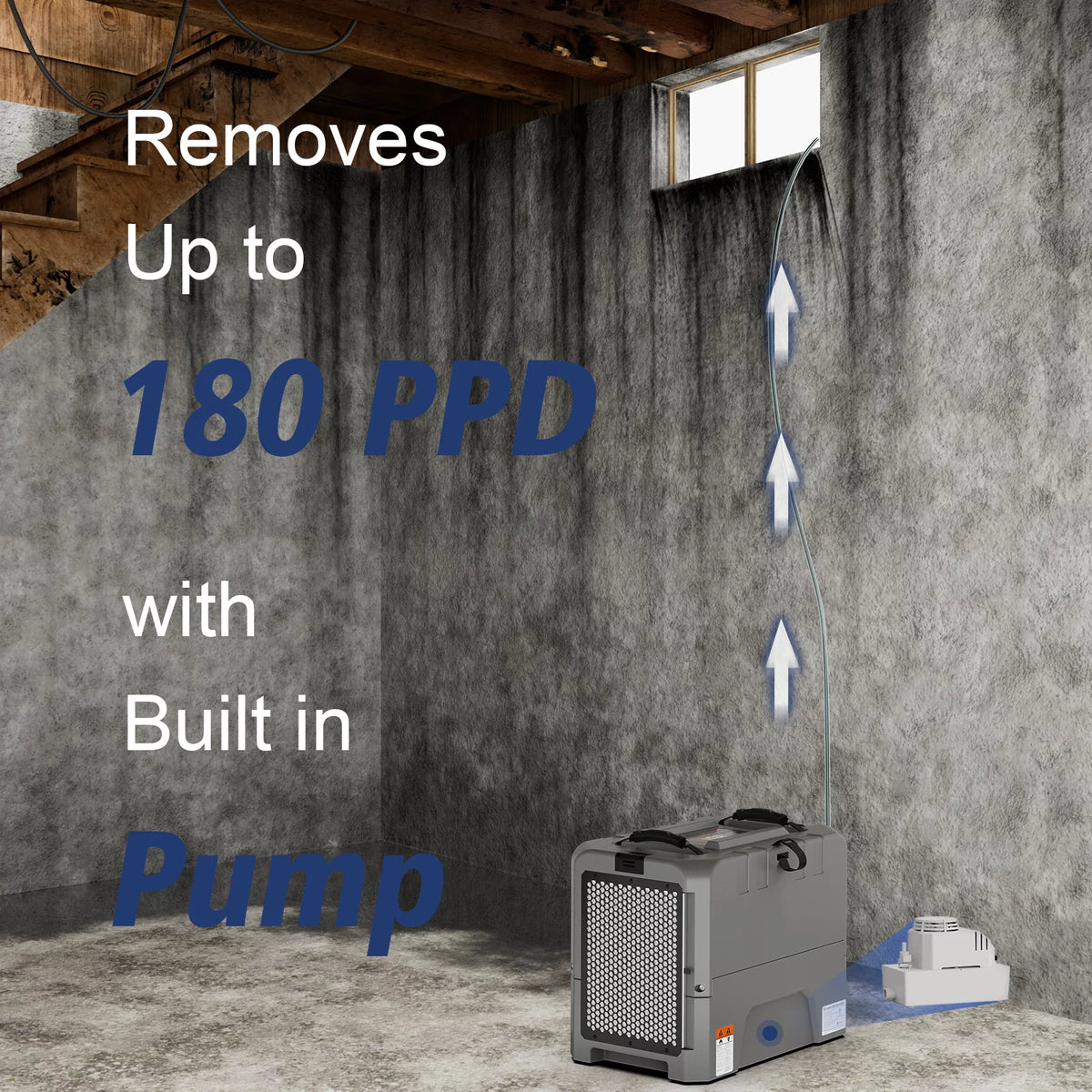 180 PPD Commercial Dehumidifiers with Pump L4354