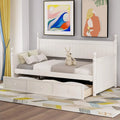 White Wood Daybed with Drawers W5236