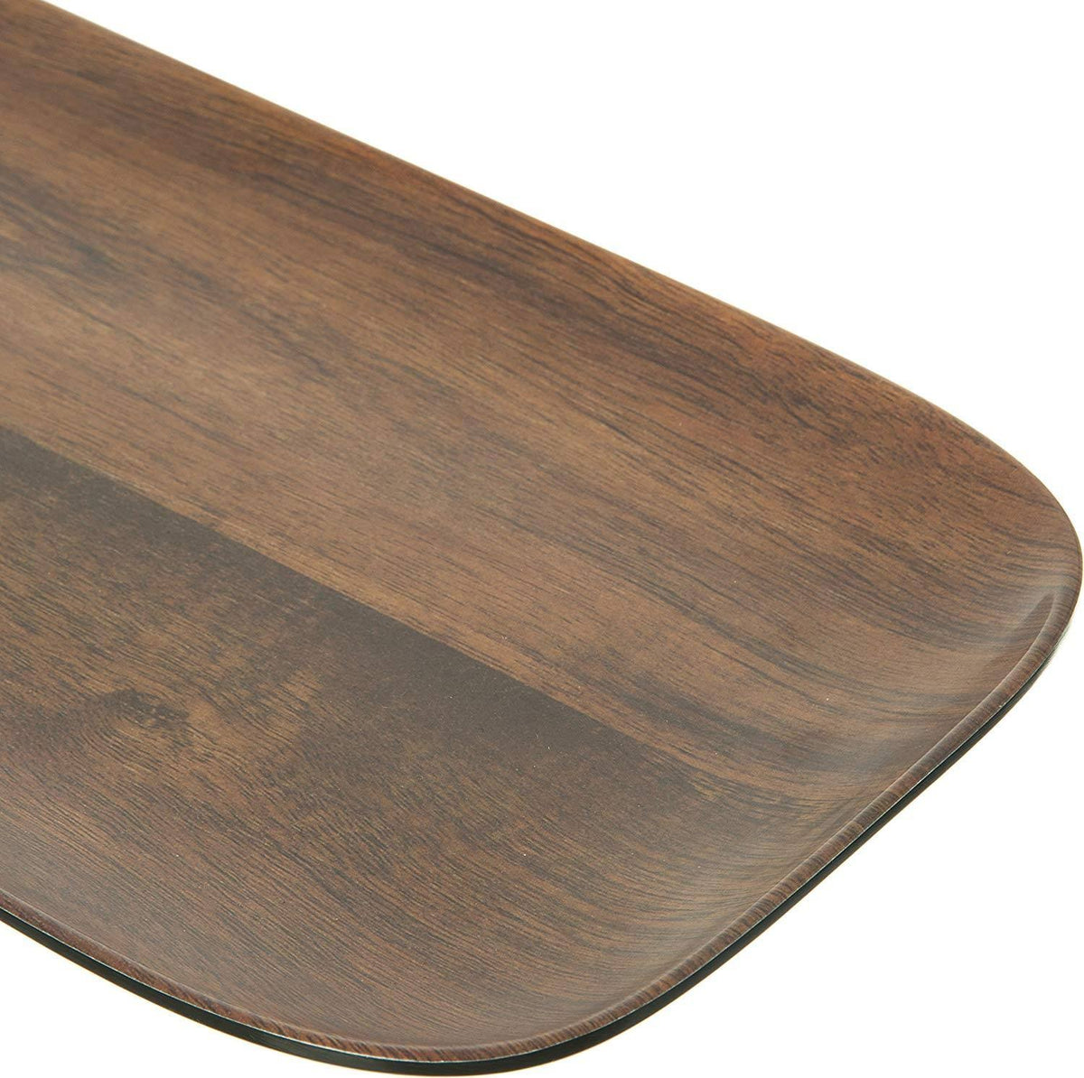 Melamine Acacia Wood Grain Rectangle Tray Z10281