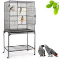 Wrought Iron Rolling Bird Cage with Wheels Y173