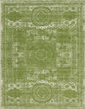 Green Ivory 7' 10 x 10' Rectangle Border Rug N322757