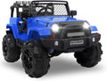 12V Kids Electric Ride on Truck with Parental Remote Control, Blue O437405