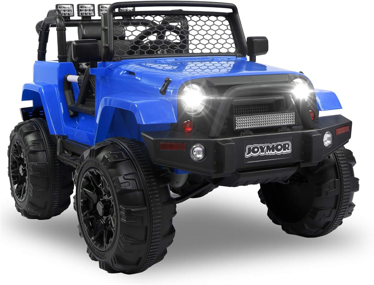 12V Kids Electric Ride on Truck with Parental Remote Control, Blue O437405