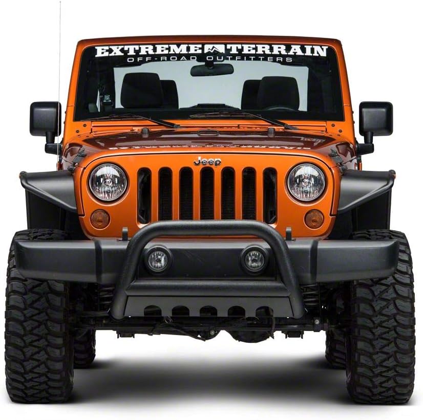 3-Inch Bull Bar with Skid Plate Textured Black D4767