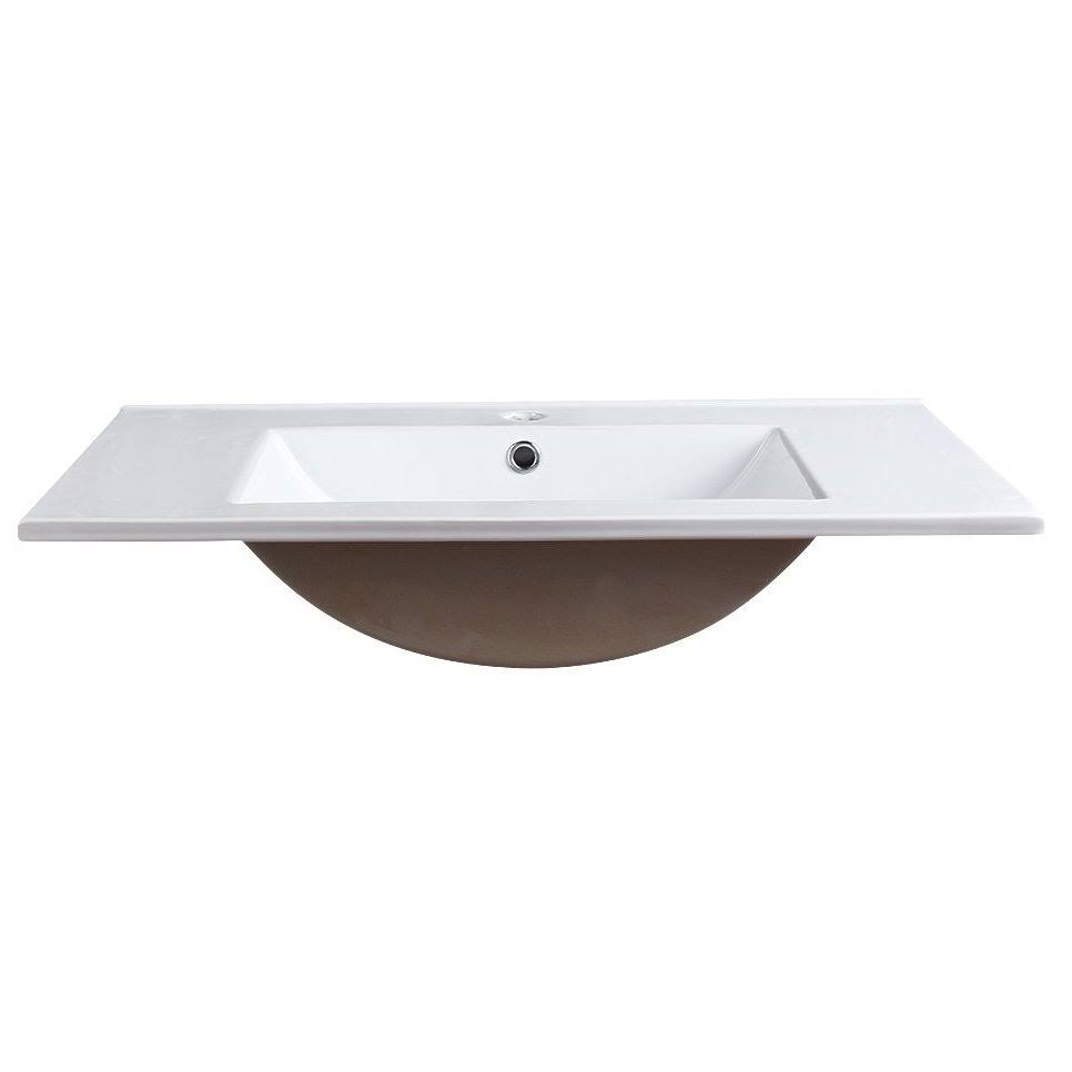 White Integrated Sink and Countertop R22181
