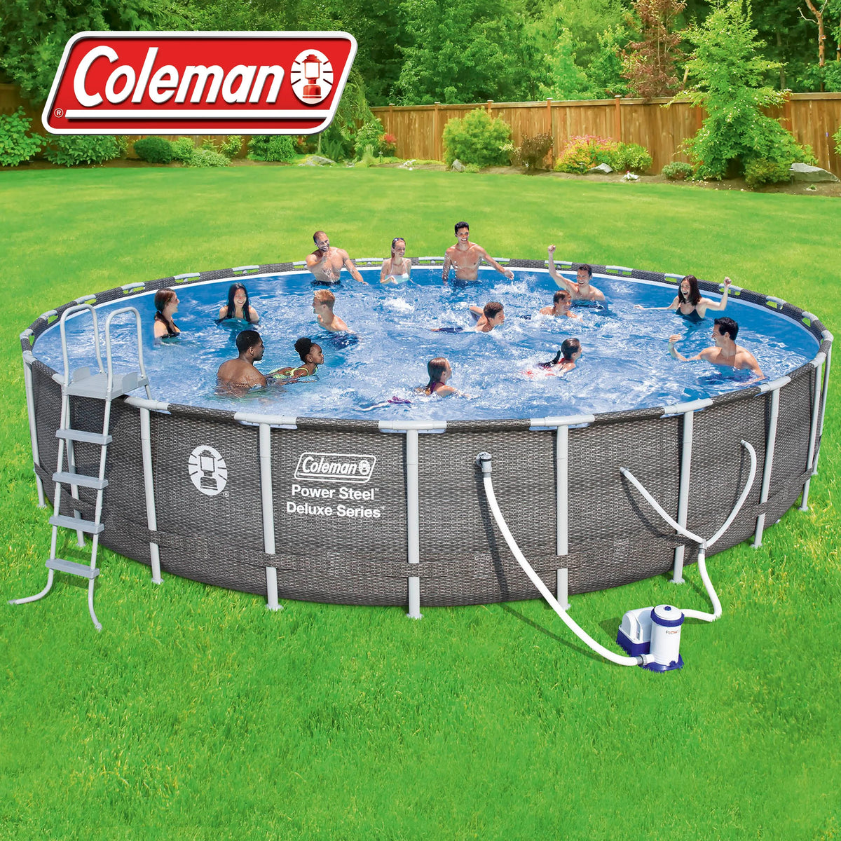 26' x 52 Pool Set with Pump, Ladder and Cover N611635