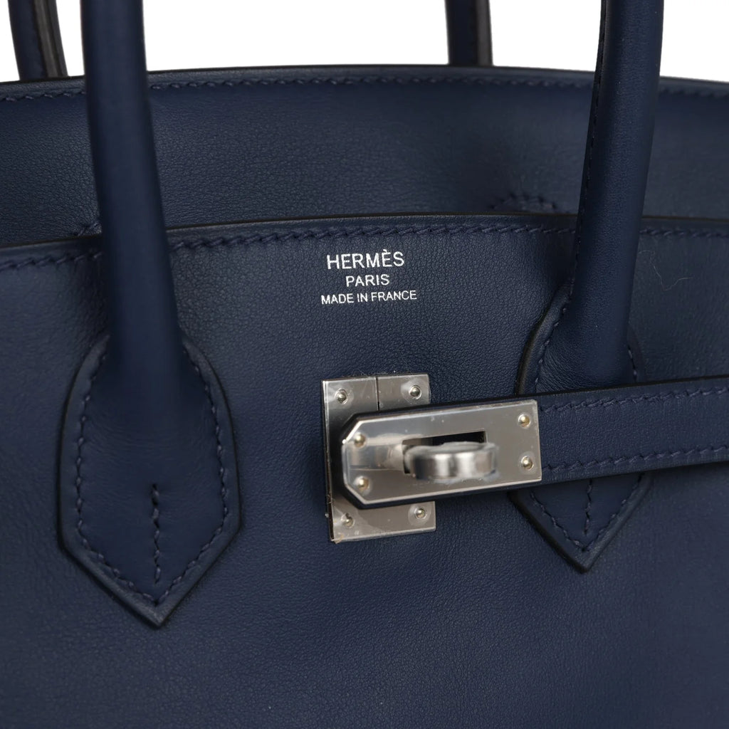 Birkin 25 Bleu Navy Swift Palladium Hardware N46145